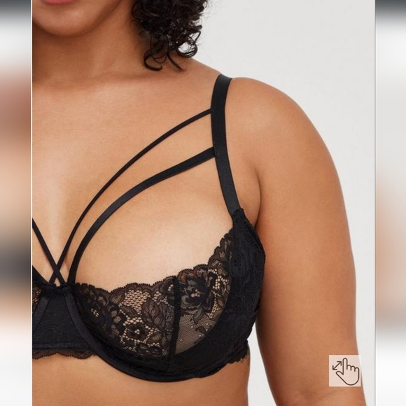 Lightly Lined Strappy Underwire Half Cup Bra - Picture 6 of 6